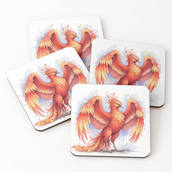Item preview, Watercolor Magic Phoenix - Fantasy Illustration, Phoenix Folded Wings, 10 Mystical Clipart for Digital Creations 10 Transparent PNG designed and sold by ATLANTICSHOOP.