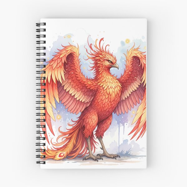 Item preview, Watercolor Magic Phoenix - Fantasy Illustration, Phoenix Folded Wings, 10 Mystical Clipart for Digital Creations 10 Transparent PNG designed and sold by ATLANTICSHOOP.