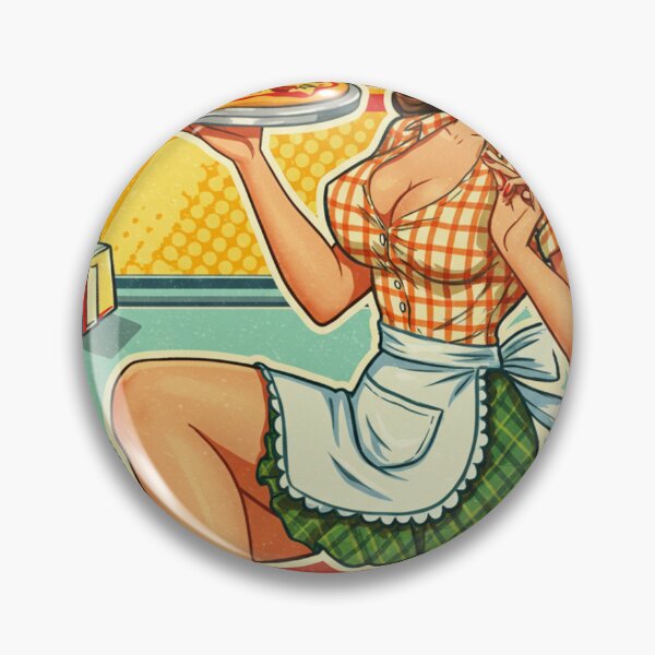 Item preview, Retro Pin-Up Pizzeria designed and sold by JonelleTshirts.