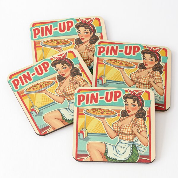 Item preview, Retro Pin-Up Pizzeria designed and sold by JonelleTshirts.