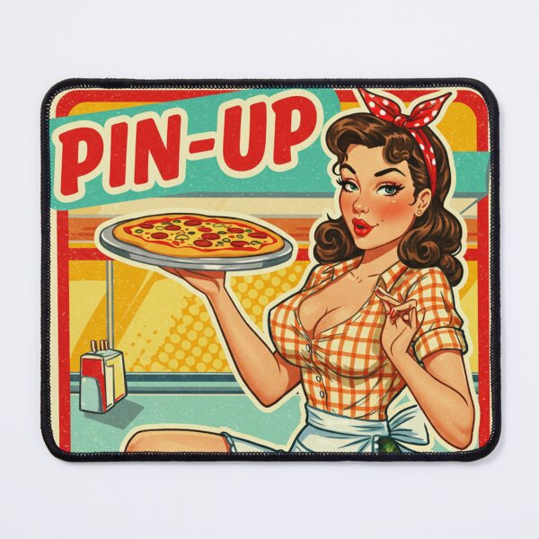 Item preview, Retro Pin-Up Pizzeria designed and sold by JonelleTshirts.