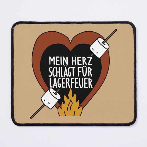 Item preview, My heart beats for campfires - Camping saying designed and sold by Textgewitter.