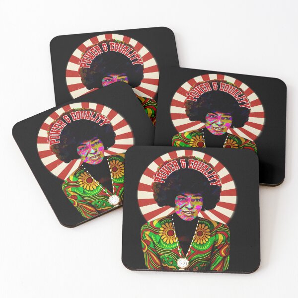 Item preview, Angela Davis Pop Art Portrait in Vibrant Ankara Print – Afrocentric Digital Art designed and sold by Youngkev-arts.