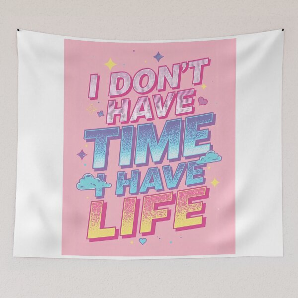 Item preview, No Time – Living Life | Funny Retro Y2K T-Shirt Design designed and sold by RAKO13.