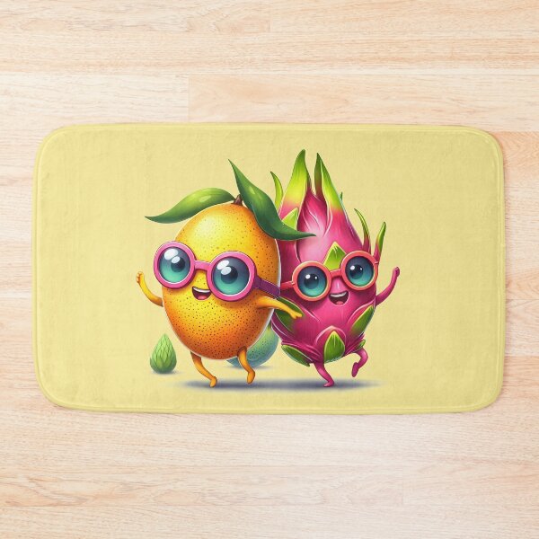 Item preview, Cute Tropical Fruit Friends – Kawaii Mango & Dragon Fruit Characters designed and sold by TheRamesCo.