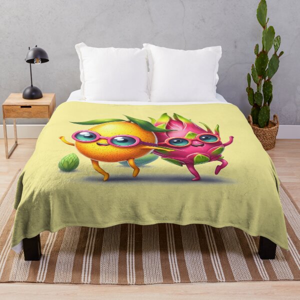 Item preview, Cute Tropical Fruit Friends – Kawaii Mango & Dragon Fruit Characters designed and sold by TheRamesCo.