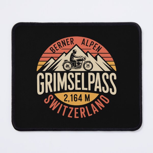 Item preview, Grimselpass Berner Alps Retro Badge – Distressed Swiss Mountain Pass Design designed and sold by VividOrganica.