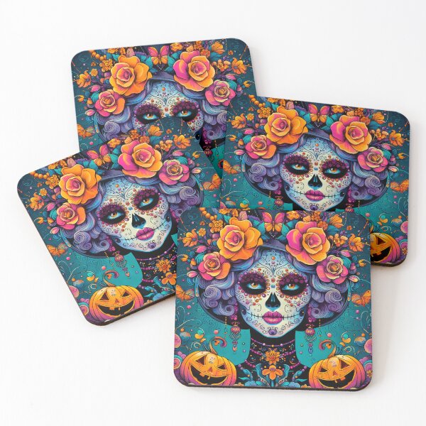 Item preview, Colorful Catrina Illustration - Vibrant Day of the Dead Art designed and sold by  Ojo de Lilith.