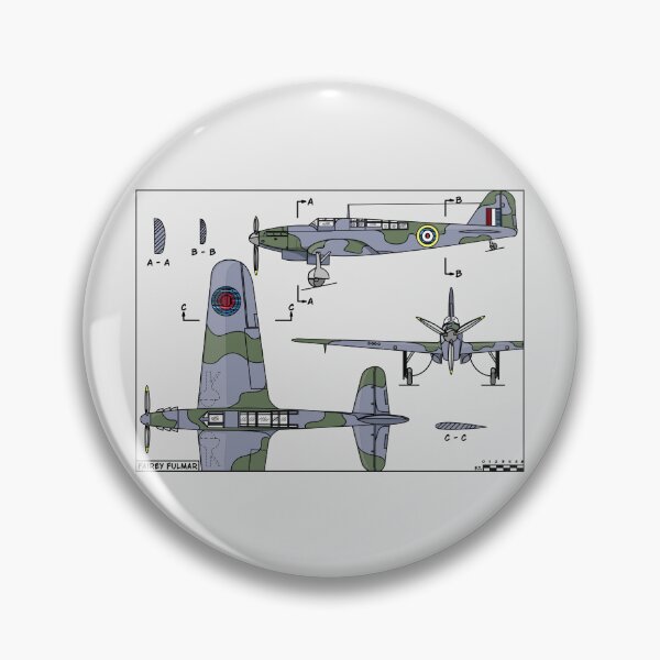Item preview, Fairey Fulmar WW2 British Fighter Plane Color Diagrams designed and sold by MilitaryMart.