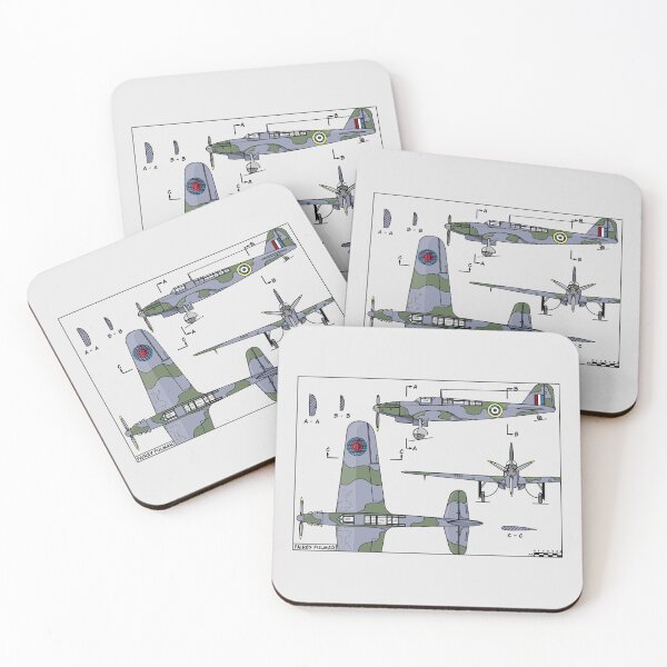 Item preview, Fairey Fulmar WW2 British Fighter Plane Color Diagrams designed and sold by MilitaryMart.