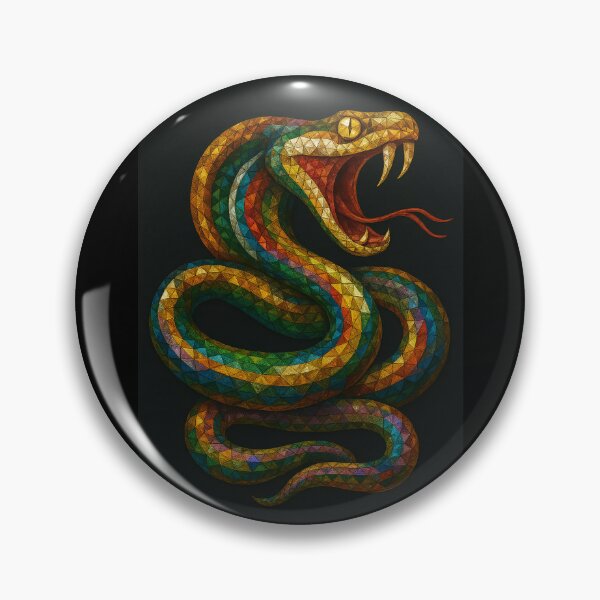 Item preview, Rainbow Gemstone Mosaic Snake designed and sold by DigitalGemArt.