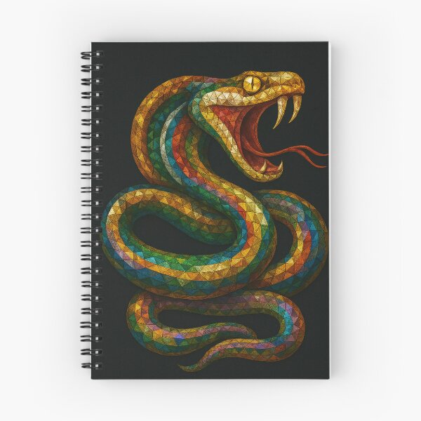 Item preview, Rainbow Gemstone Mosaic Snake designed and sold by DigitalGemArt.