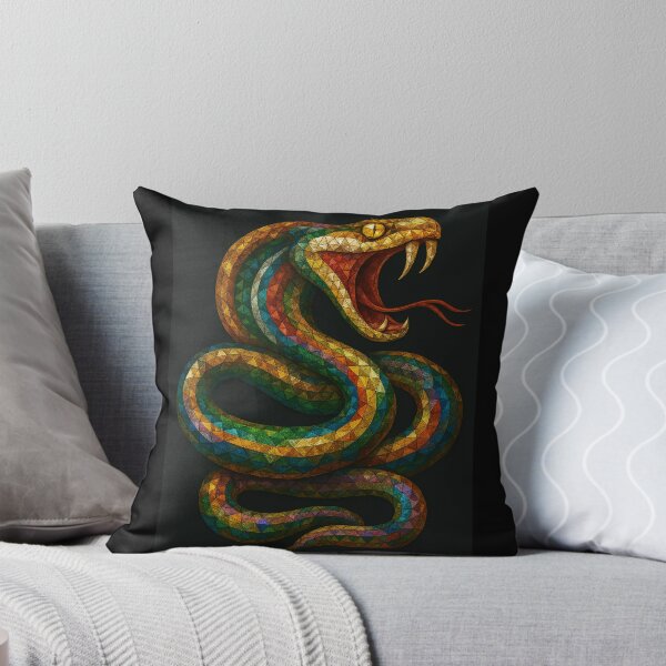 Item preview, Rainbow Gemstone Mosaic Snake designed and sold by DigitalGemArt.