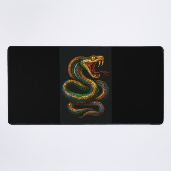 Item preview, Rainbow Gemstone Mosaic Snake designed and sold by DigitalGemArt.