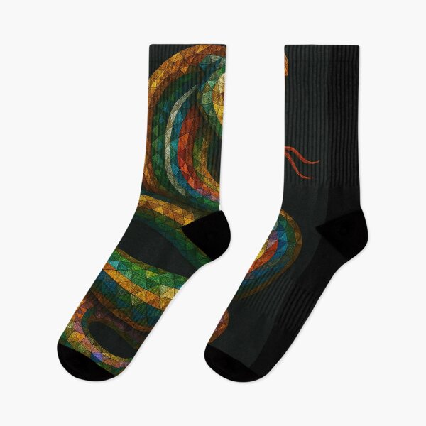 Item preview, Rainbow Gemstone Mosaic Snake designed and sold by DigitalGemArt.