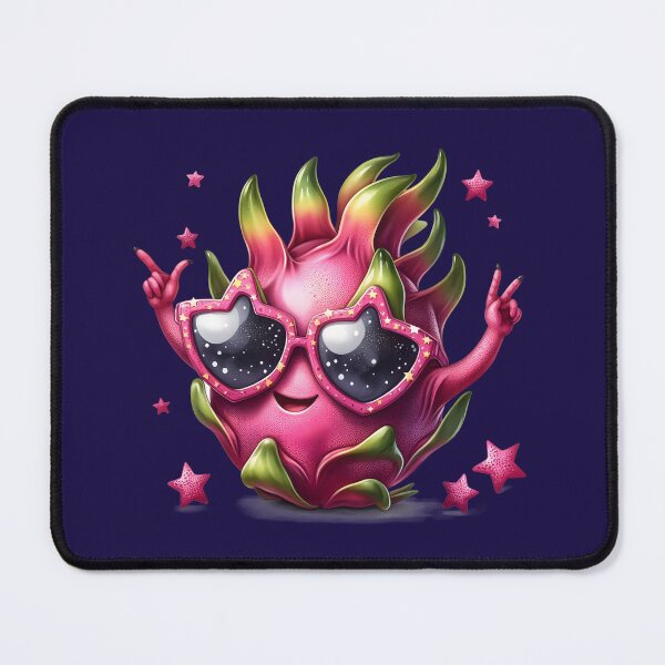 Item preview, Cute Dragon Fruit Character – Kawaii Tropical Fruit with Sunglasses designed and sold by TheRamesCo.