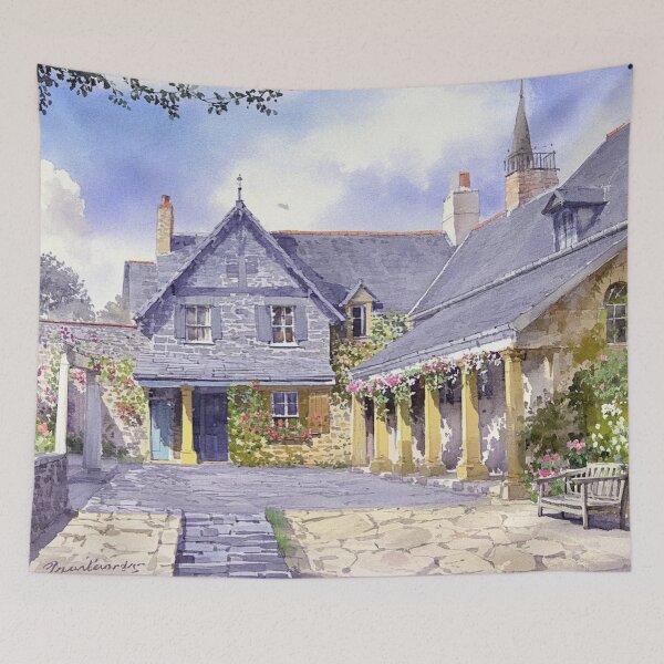 Item preview, Guildhall Totnes(Watercolour +AI) designed and sold by artsmeow.