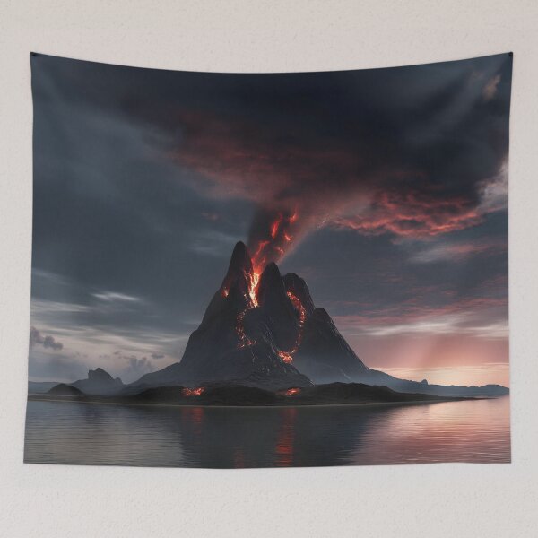 Item preview, Exoplanet Volcano designed and sold by grimdank-ai-art.