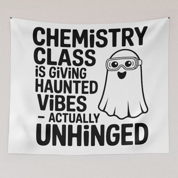 Item preview, Funny Chemistry Class Gift - Haunted Vibes Actually Unhinged Science Student Halloween Gift Tee designed and sold by AnnDesignStudio.