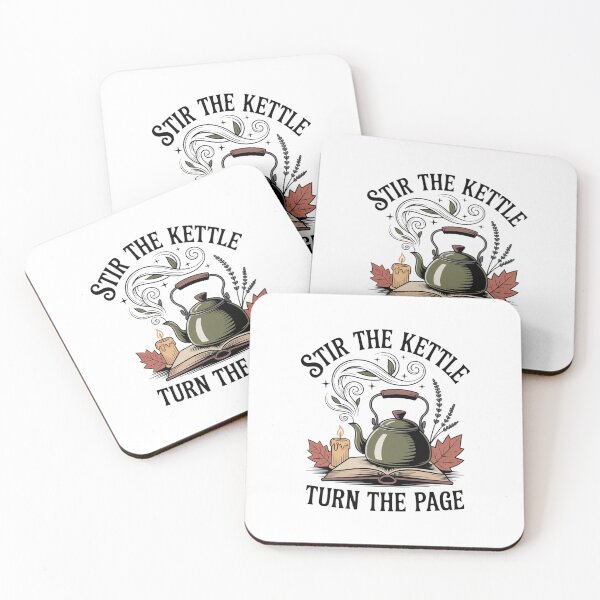 Item preview, Stir the Kettle, Turn the Page — Cozy Tea & Book designed and sold by MagicWander.