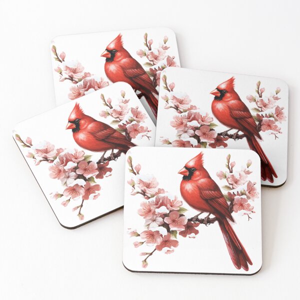 Item preview, Red Cardinal Bird Lover Birdwatching Gift Christmas Aesthetic Winter Design designed and sold by LessIsLoud.