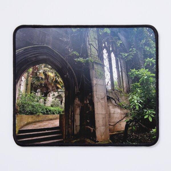 Item preview, Overgrown Gothic Ruins Cathedral - Photo designed and sold by GenAumonier.