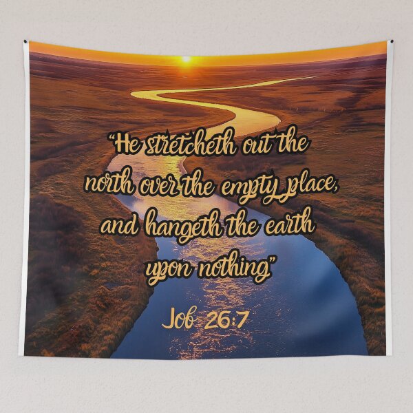 Item preview, Job 26:7 | He Stretcheth Out the North | Christian Verse designed and sold by Hope & Light Designs.