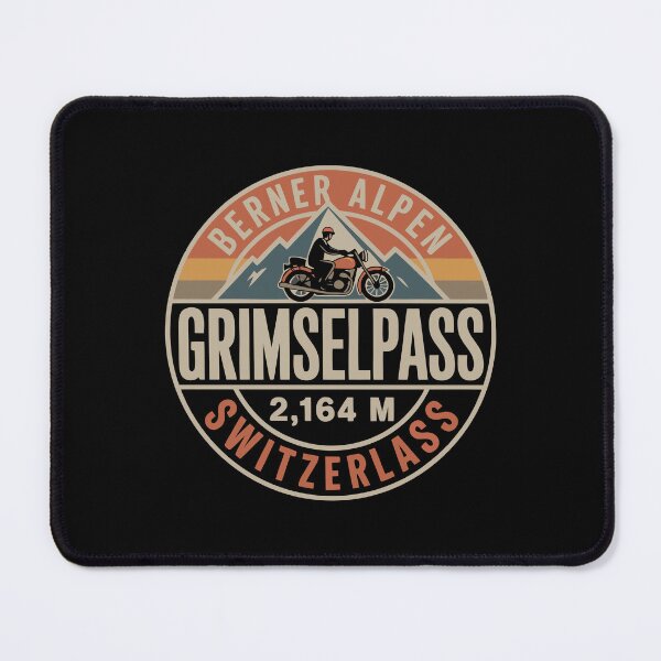 Item preview, Grimselpass Switzerland Vintage Travel Emblem – Alpine Mountains & Adventure Badge designed and sold by VividOrganica.