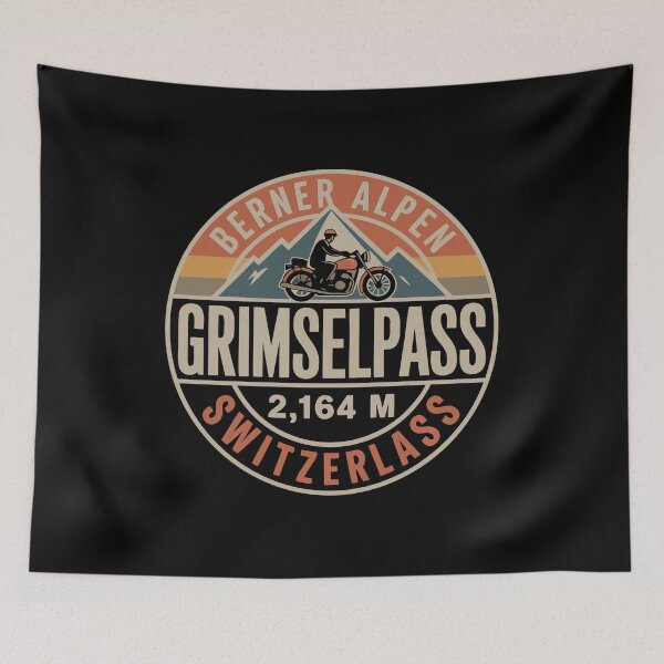 Item preview, Grimselpass Switzerland Vintage Travel Emblem – Alpine Mountains & Adventure Badge designed and sold by VividOrganica.