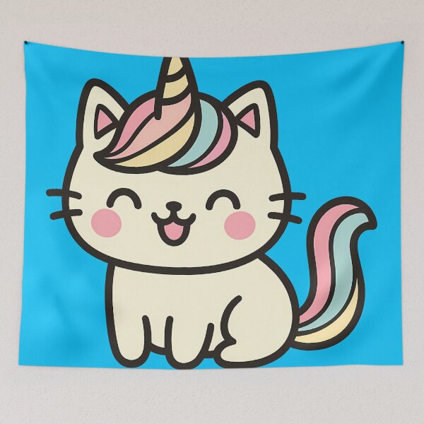 Item preview, Rainbow Unicorn Cat designed and sold by kyokugen.