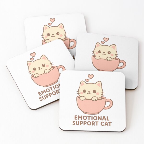 Item preview, Emotional Support Cat – Cute Kawaii Cat Lover Sticker & Gift designed and sold by Dragonfly-10.