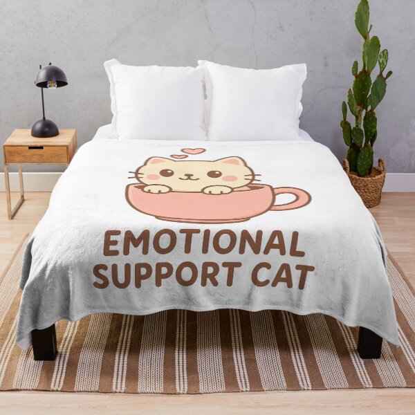 Item preview, Emotional Support Cat – Cute Kawaii Cat Lover Sticker & Gift designed and sold by Dragonfly-10.