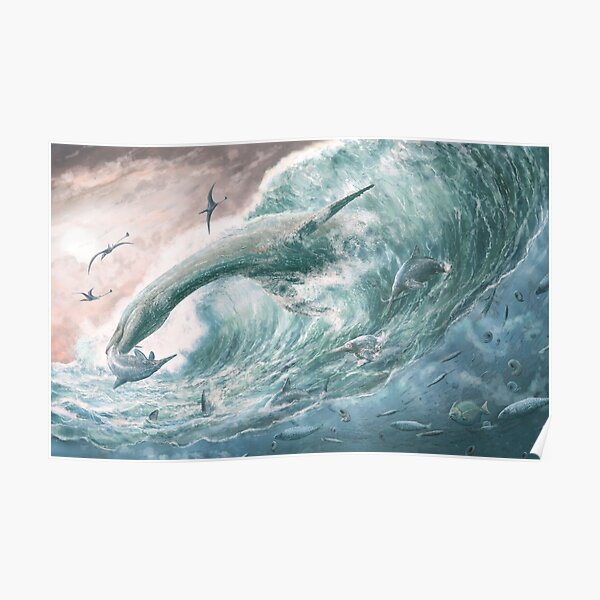 Jurassic marine scene Poster