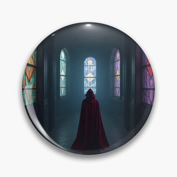 Item preview, The Masque of the Red Death - Edgar Allan Poe Gothic Art, Seven Colored Rooms Stained Glass Horror designed and sold by Rilindi.