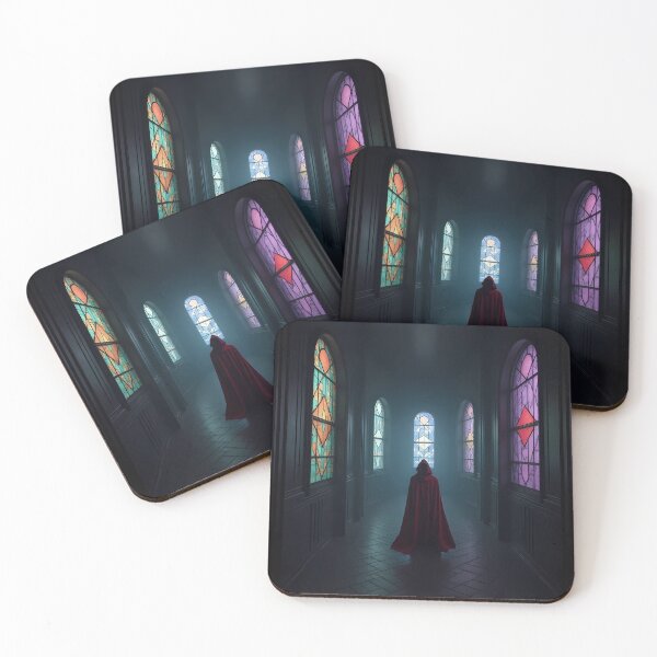 Item preview, The Masque of the Red Death - Edgar Allan Poe Gothic Art, Seven Colored Rooms Stained Glass Horror designed and sold by Rilindi.