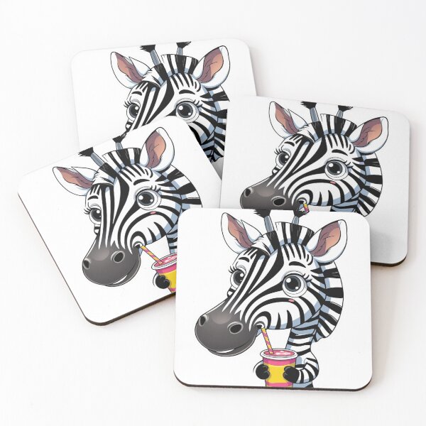 Item preview, Cute Cartoon Zebra Drinking Juice Sticker designed and sold by ZYNORAworld.