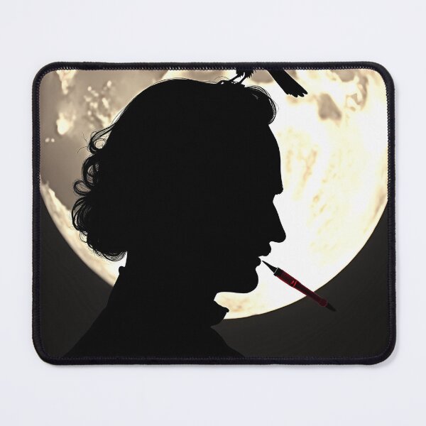 Item preview, Edgar Allan Poe Silhouette - Gothic Literary Quote Art for Book Lovers, Nevermore Raven Poster designed and sold by Rilindi.