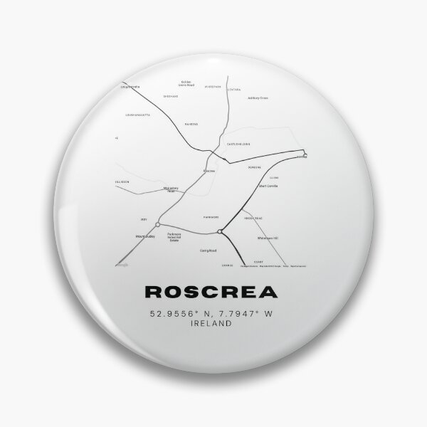 Item preview, Roscrea Ireland Minimalist Map Print designed and sold by RM-Journey.