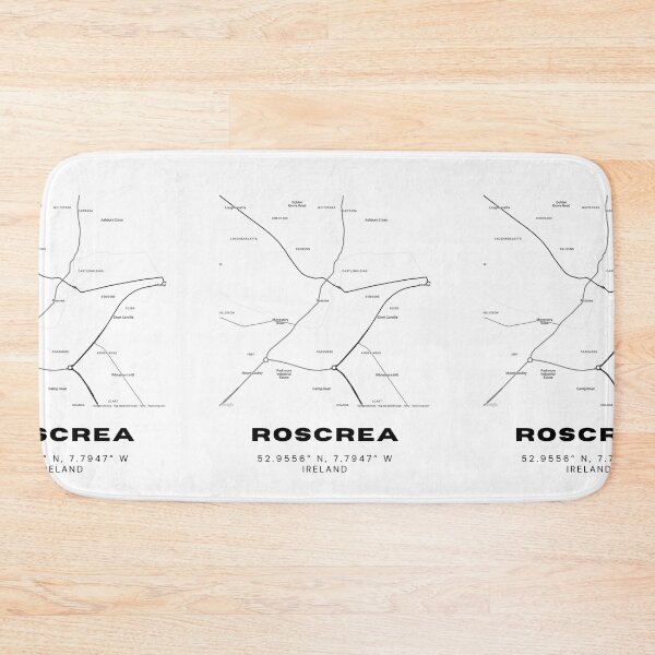 Item preview, Roscrea Ireland Minimalist Map Print designed and sold by RM-Journey.