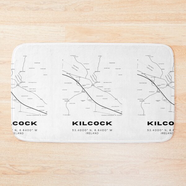 Item preview, Kilcock Ireland Minimalist Map Print designed and sold by RM-Journey.