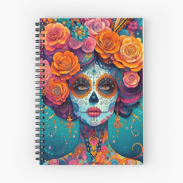 Item preview, Colorful Catrina Illustration - Vibrant Day of the Dead Art designed and sold by  Ojo de Lilith.