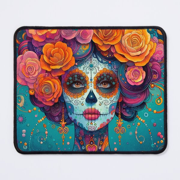 Item preview, Colorful Catrina Illustration - Vibrant Day of the Dead Art designed and sold by Ojo de Lilith.