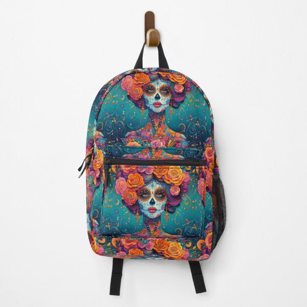 Item preview, Colorful Catrina Illustration - Vibrant Day of the Dead Art designed and sold by  Ojo de Lilith.