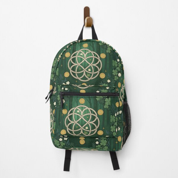 Item preview, Celtic Knot with small cloves and gold coins designed and sold by Lucky 777.