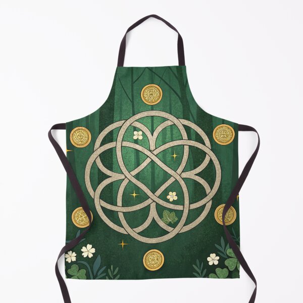 Item preview, Celtic Knot with small cloves and gold coins designed and sold by Lucky 777.