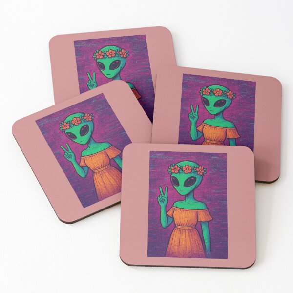 Item preview, Neon Alien Cat 404 – Vaporwave Glitch Art designed and sold by 404ErrorVibes.