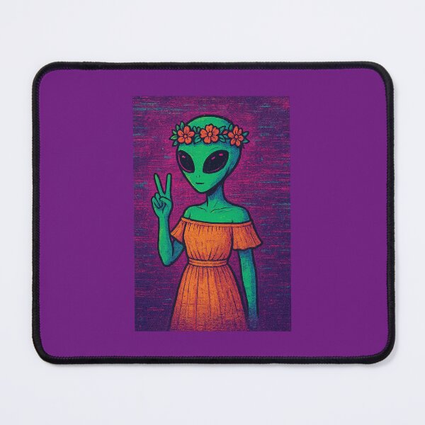 Item preview, Neon Alien Cat 404 – Vaporwave Glitch Art designed and sold by 404ErrorVibes.
