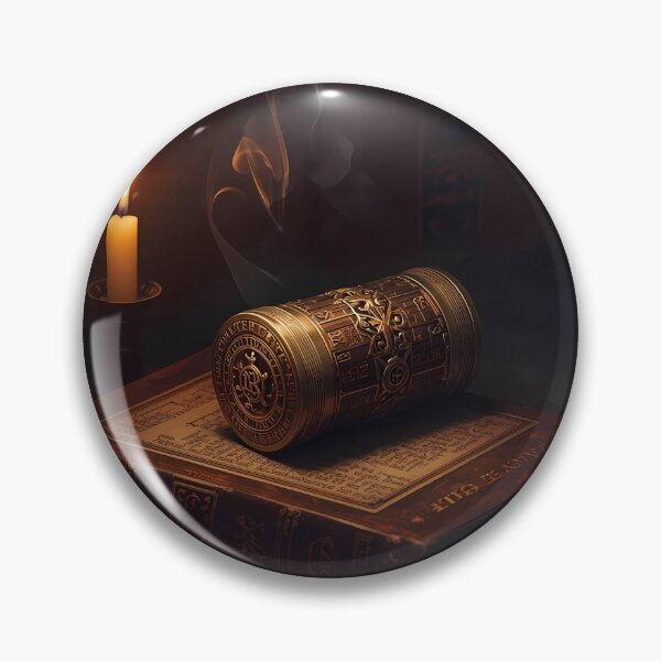 Item preview, The Candlelit Cryptex - Dark Academia Mystery Art for Book Lovers, Alchemical Puzzle Secret Code Poster designed and sold by Rilindi.