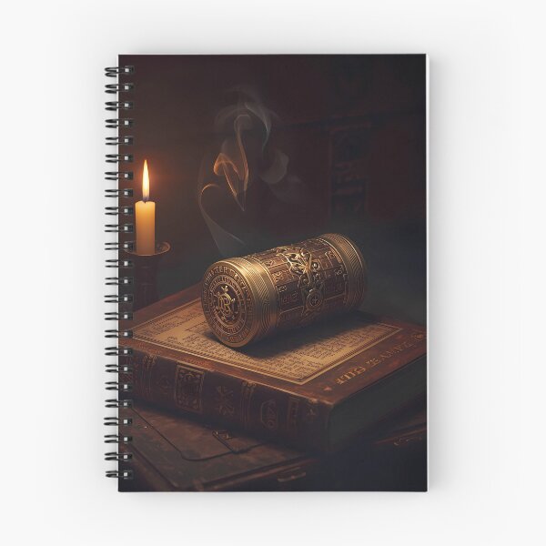 Item preview, The Candlelit Cryptex - Dark Academia Mystery Art for Book Lovers, Alchemical Puzzle Secret Code Poster designed and sold by Rilindi.