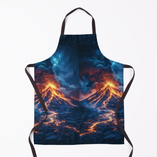 Item preview, Epic Volcanic Eruption Lava Flow | Starry Night Landscape Art | Dramatic Nature Illustration designed and sold by Hope & Light Designs.